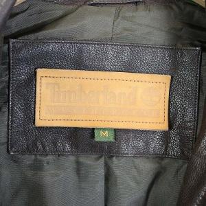 Timberland ライダース ジャケット 長袖 レザー ヴィンテージ M 茶 ブラウン