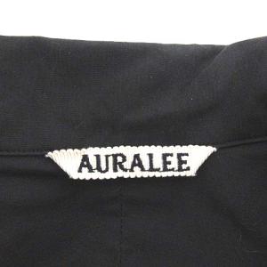AURALEE SELVEDGE WEATHER CLOTH SHIRTS オープンカラーシャツ 長袖