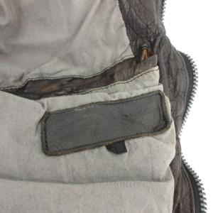 ISAMU KATAYAMA BACKLASH シングルライダースジャケット レザージャケット バッファローレザー ジップアップ 1 S ダークブラウン