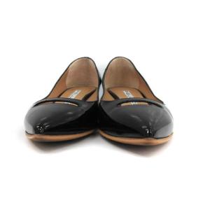 PELLICO パンプス ポインテッドトゥ ローヒール エナメル 36.5 23.5cm 黒 ブラック