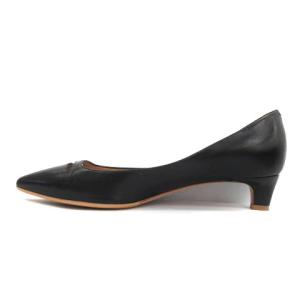 PELLICO パンプス ポインテッドトゥ ローヒール レザー 36.5 23.5cm 黒 ブラック