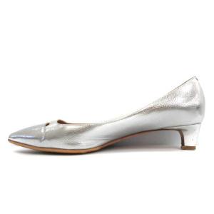 PELLICO パンプス ローヒール ポインテッドトゥ 36.5 23.5cm シルバー