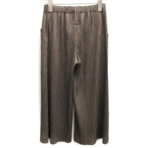 PLEATS PLEASE ISSEY MIYAKE パンツ ガウチョ イージー プリーツ 茶