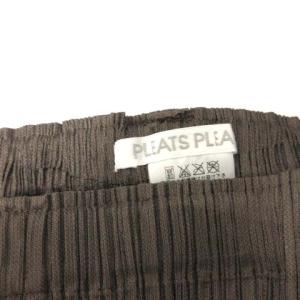 PLEATS PLEASE ISSEY MIYAKE パンツ ガウチョ イージー プリーツ 茶