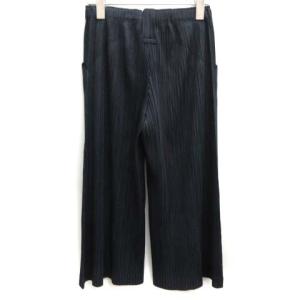 PLEATS PLEASE ISSEY MIYAKE ガウチョ プリーツパンツ イージー 紺