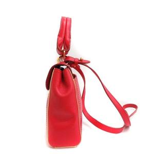 MARC JACOBS フレームウィズペールゴールド FLAME WITH PALE GOLD ショルダーバッグ ハンドバッグ 2way レザー 赤