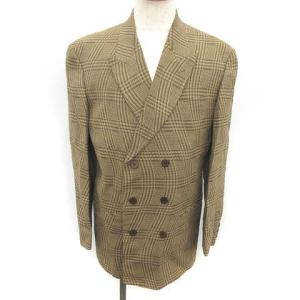 KENZO 80'S 90'S ヴィンテージ セットアップ チェック テーラードジャケット スラックスパンツ ウール 2 M 茶色