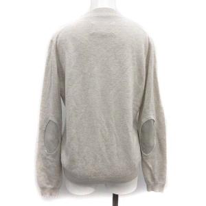 Martin Margiela 4 メゾンマルジェラ 18AW カーディガン ニット 長袖 エルボーパッチ スウェード ウール S グレー