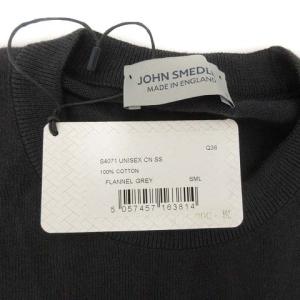 JOHN SMEDLEY Tシャツ カットソー 半袖 無地 グレー S タグ付き