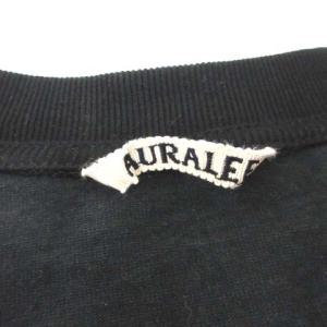 AURALEE 18SS 5 XL STAND-UP TEE スタンドアップ Tシャツ カットソー 半袖 黒 ブラック
