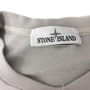 STONE ISLAND S Tシャツ カットソー ロゴワッペン 長袖 グレー