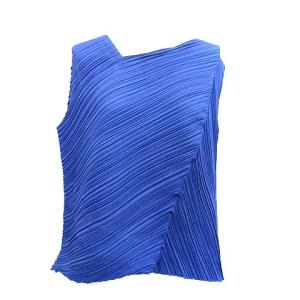 19SS カットソー ノースリーブ 変形 アシンメトリー 3 L 青