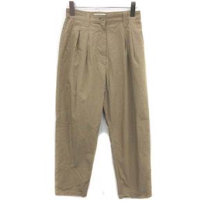 H TUCK TAPERED PANTS UK6 ベージュ
