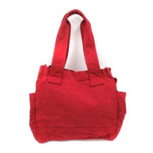 KAPITAL トートバッグ ハンドバッグ ポケット スクエア キャンバス 赤 レッド