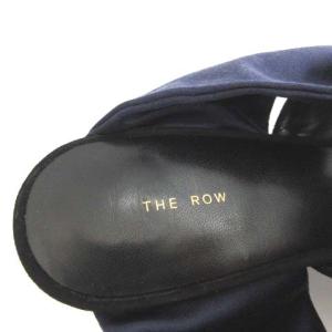 The Row ポインテッドトゥ ローヒールパンプス リボン ブラック 36 ネイビー