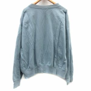 AURALEE 17SS SUPER HIGH GAUGE SWEAT BIG P Tシャツ カットソー 長袖 3 L 水色 A7SP01NU