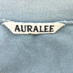AURALEE 17SS SUPER HIGH GAUGE SWEAT BIG P Tシャツ カットソー 長袖 3 L 水色 A7SP01NU