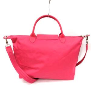 Longchamp ルプリアージュ ネオ ショルダーバッグ ハンドバッグ 2WAY ナイロン レザー ピンク