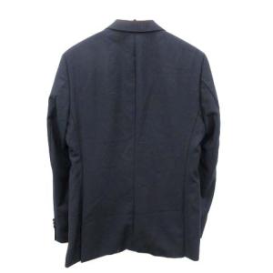 HUGO BOSS テーラードジャケット シングル 2B サイドベンツ メタルボタン ウール 46 S ネイビー