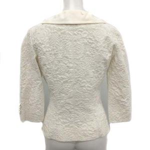 LOUIS VUITTON セットアップ ジャケット スカート 総レース 花柄 刺繍 七分袖 台形 34 S ホワイト