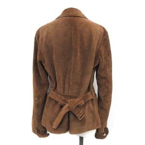 RALPH LAUREN スエードレザーテーラードジャケット 4 ブラウン