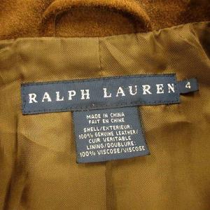RALPH LAUREN スエードレザーテーラードジャケット 4 ブラウン