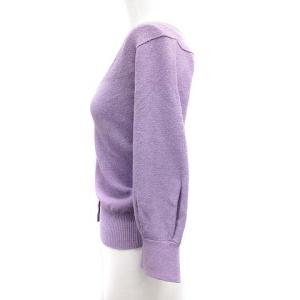 LOUIS VUITTON カーディガン ボリューム袖スリーブ S パープル