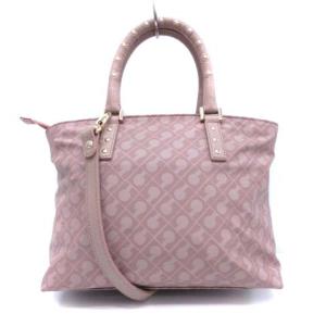 GHERARDINI ソフティ SOFTY ショルダーバッグ ハンドバッグ 2way イタリア製 ナイロン 部分レザー ピンク