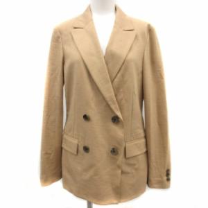 UNITED ARROWS スーツ セットアップ パンツ テーラードジャケット ダブル 麻 リネン 38 M ベージュ