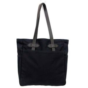 FILSON トートバッグ ハンドバッグ キャンバス レザー スクエア USA製 ネイビー