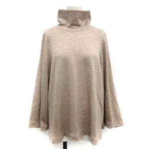 HaaT イッセイミヤケ 19AW セットアップ カットソー 長袖 ハイネック イージーパンツ ウール混 2 M ベージュ