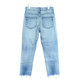 upper hights デニムパンツ ジーンズ ロング カットオフ 25 M 紺 ネイビー