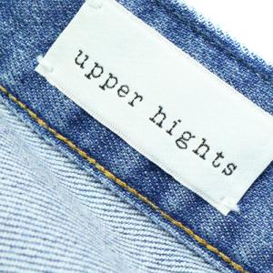 upper hights デニムパンツ ジーンズ ロング カットオフ 25 M 紺 ネイビー