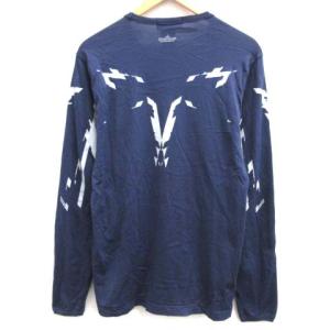 STONE ISLAND SHADOW PROJECT CATCH POCKET-T Tシャツ カットソー 総柄 長袖 S 紺 ネイビー