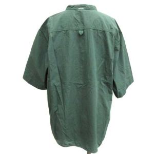 MHL. 20SS 3 L COMPACT COTTON POPLIN ブラウス シャツ バンドカラー プルオーバー 半袖 緑 グリーン