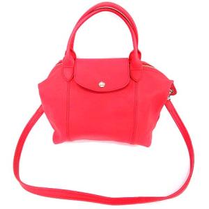 ル プリアージュ ハンドバッグ ショルダーバッグ 2Way レザー コーラル ピンク