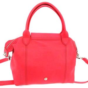 Longchamp ル プリアージュ ハンドバッグ ショルダーバッグ 2Way レザー コーラル ピンク