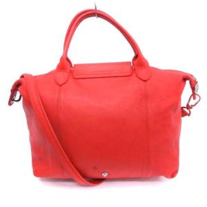 Longchamp DEPOSE ル プリアージュ ショルダーバッグ ハンドバッグ 2way レザー オレンジ