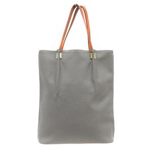 トートバッグ レザー グレー