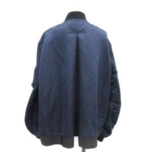 sacai 2018年 MA-1 ミリタリージャケット ブルゾン 刺繍 ジップアップ 紺