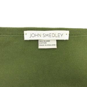 JOHN SMEDLEY カーディガン ニット セーター クルーネック 長袖 緑 グリーン