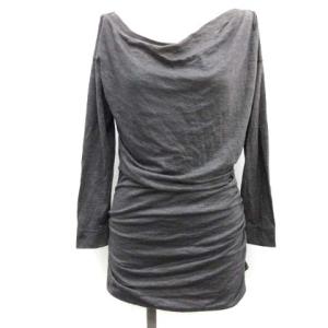 ドレープ カットソー ウール グレー