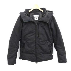 小松マテーレ ダウンジャケット アウター ジップアップ フード S 紺 ネイビー