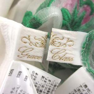 Grace Class 36 S セットアップ 上下 シアーブラウス カットソー スカート ミモレ丈 ロング 花刺繍 チュール マルチカラー