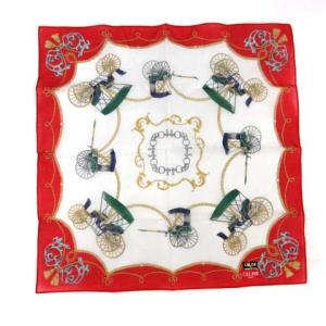 CELINE スカーフ 2枚セット 馬車柄 レッド ブルー