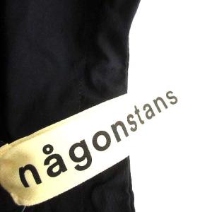 nagonstans 19AW バックウォームコンビ スウェット プルオーバー パーカー ナイロン 切替 38 M グレー 黒 ブラック