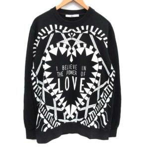 POWER OF LOVE スウェット トレーナー プルオーバー 長袖  S ブラック