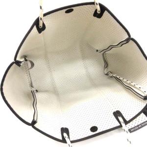 STATE OF ESCAPE フライグソロ flying solo ネオプレン トートバッグ ハンドバッグ ポーチ付き ベージュ