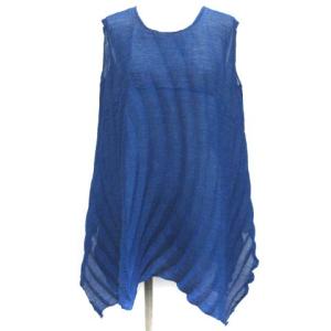 19AW チュニック プリーツ ノースリーブ 青 ブルー