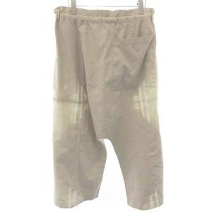 me ISSEY MIYAKE 20AW 板締めボトム ITAJIME BOTTOM サルエルパンツ イージー リボン ベージュ MI04FF251